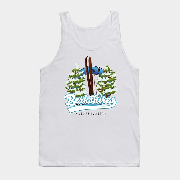 Berkshires Massachusetts Ski logo Tank Top by nickemporium1